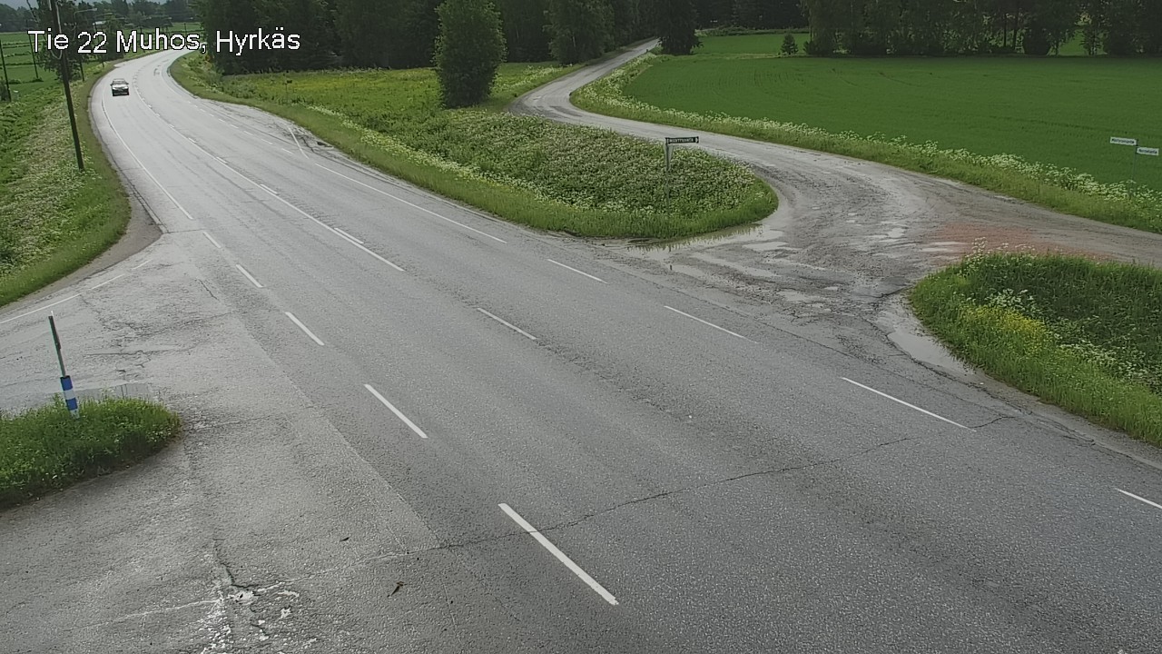 Weather Camera Image Road 22 Muhos, Hyrkäs, Muhos, Pohjois-Pohjanmaa