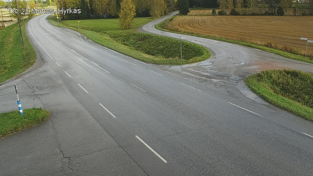 Weather Camera Image Road 22 Muhos, Hyrkäs, Muhos, Pohjois-Pohjanmaa