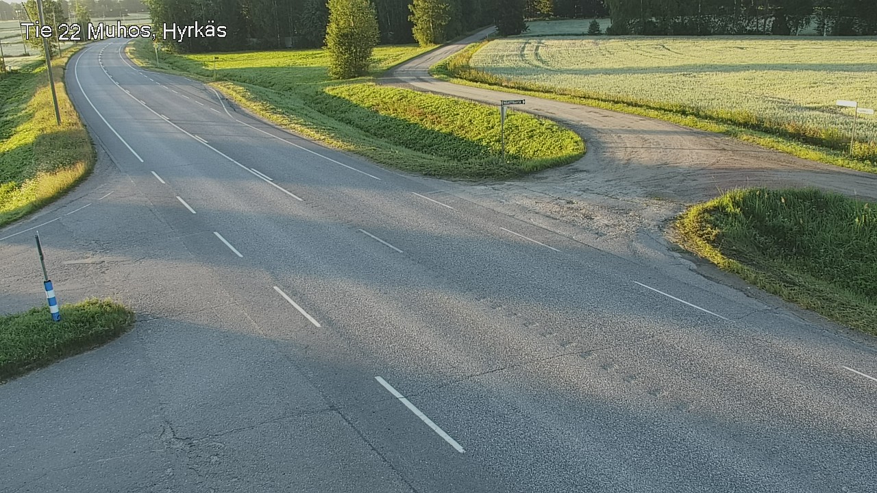 Weather Camera Image Road 22 Muhos, Hyrkäs, Muhos, Pohjois-Pohjanmaa
