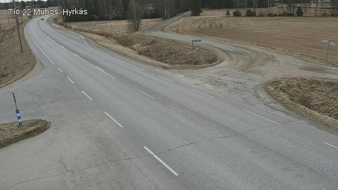 Weather Camera Image Road 22 Muhos, Hyrkäs, Muhos, Pohjois-Pohjanmaa