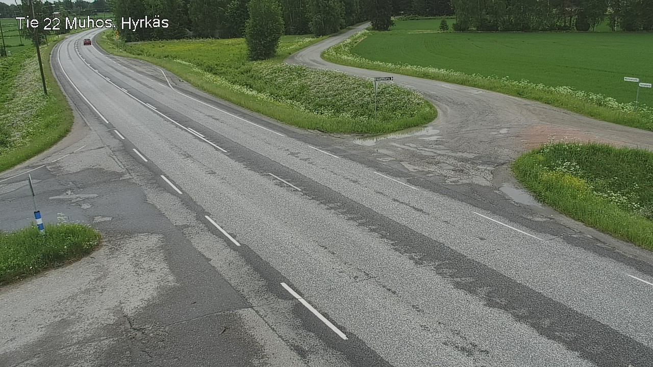Weather Camera Image Road 22 Muhos, Hyrkäs, Muhos, Pohjois-Pohjanmaa