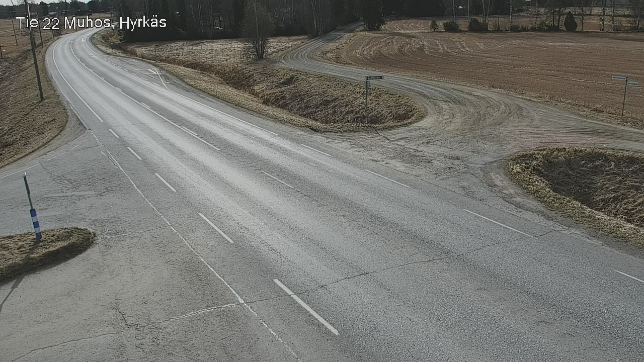 Weather Camera Image Road 22 Muhos, Hyrkäs, Muhos, Pohjois-Pohjanmaa