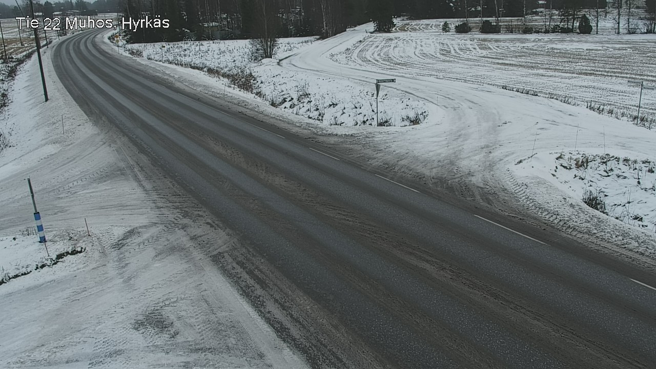 Weather Camera Image Road 22 Muhos, Hyrkäs, Muhos, Pohjois-Pohjanmaa