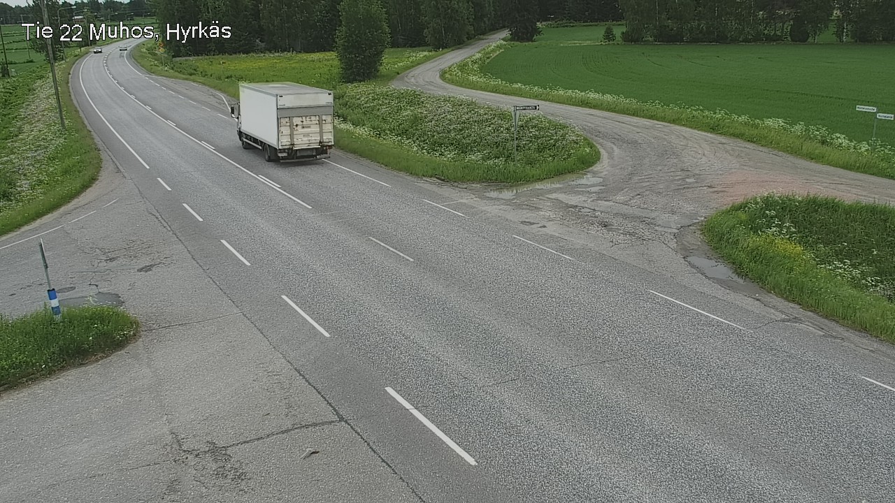 Weather Camera Image Väg 22 Muhos, Hyrkäs, Muhos, Pohjois-Pohjanmaa