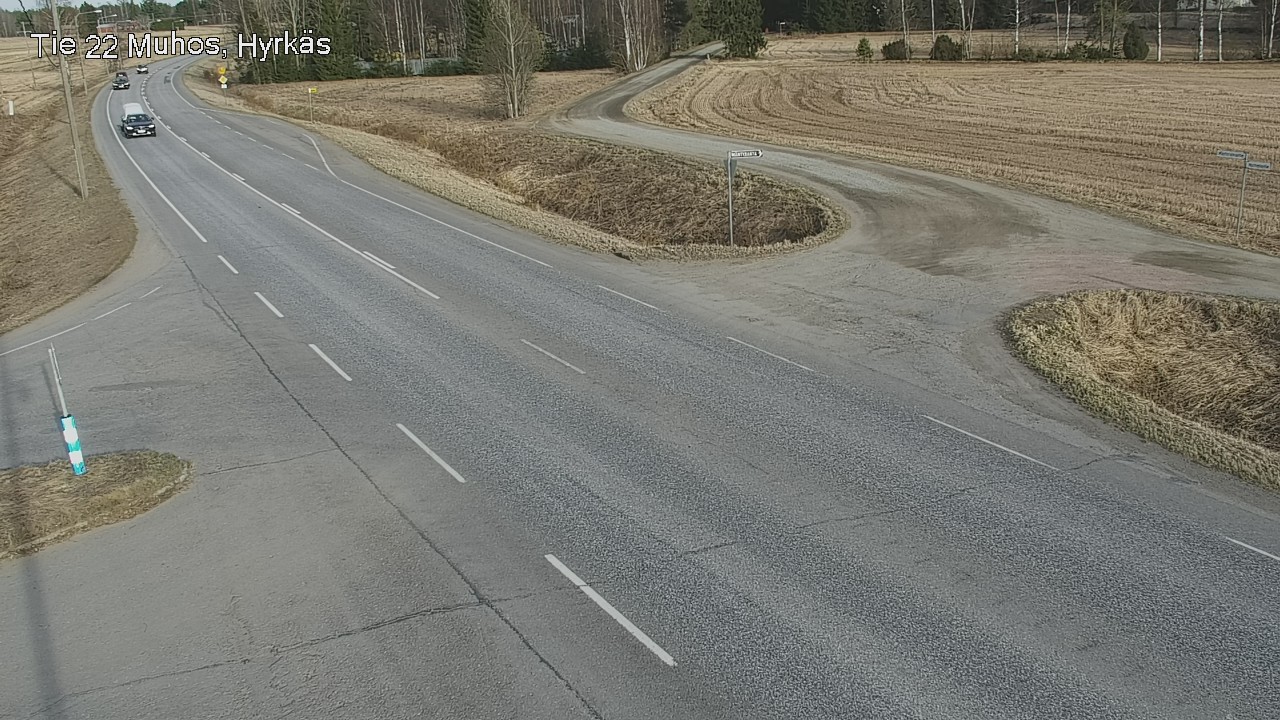 Weather Camera Image Road 22 Muhos, Hyrkäs, Muhos, Pohjois-Pohjanmaa