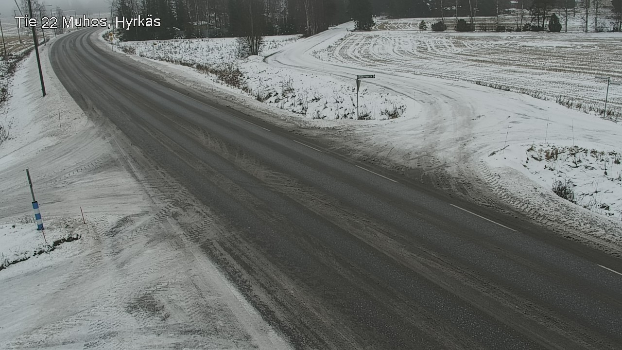 Weather Camera Image Road 22 Muhos, Hyrkäs, Muhos, Pohjois-Pohjanmaa