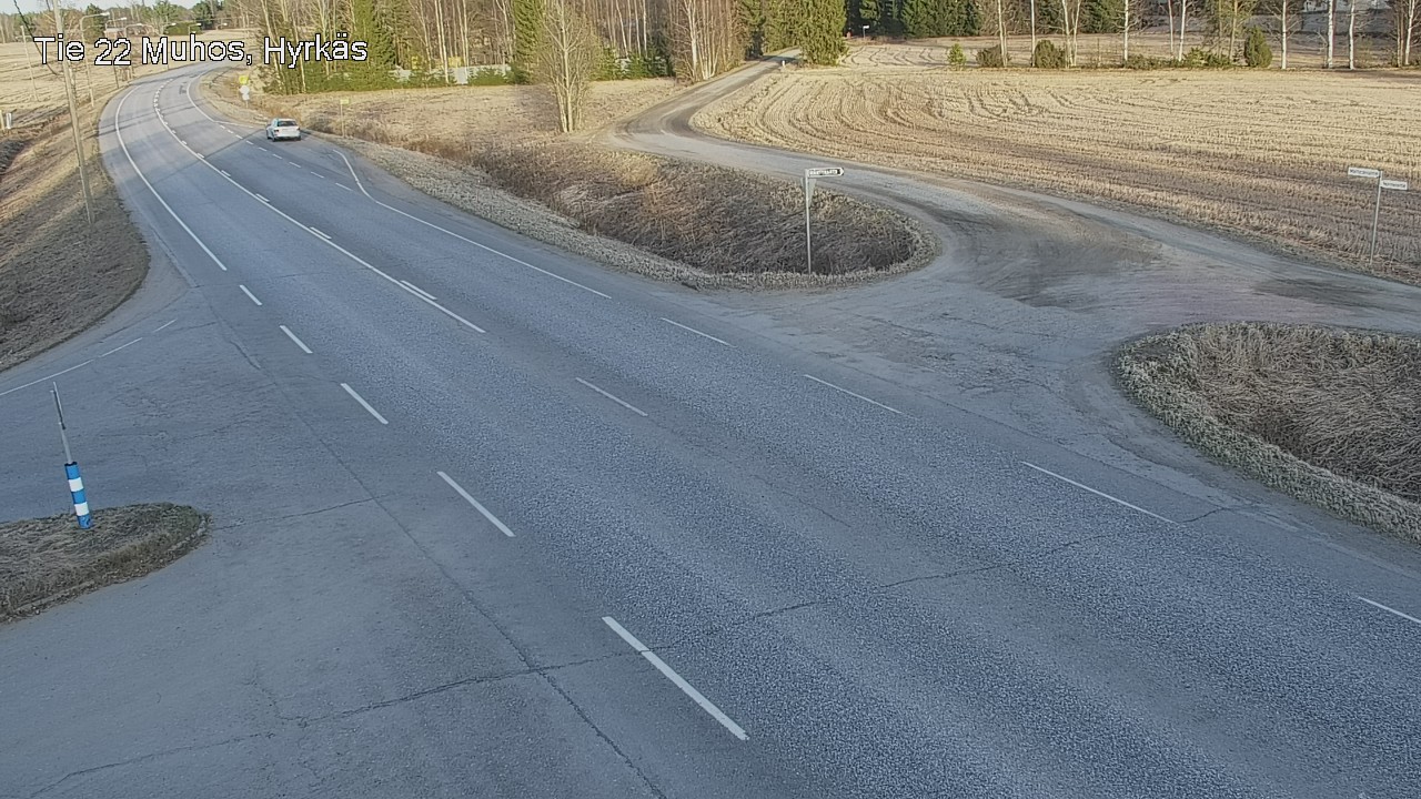 Weather Camera Image Road 22 Muhos, Hyrkäs, Muhos, Pohjois-Pohjanmaa