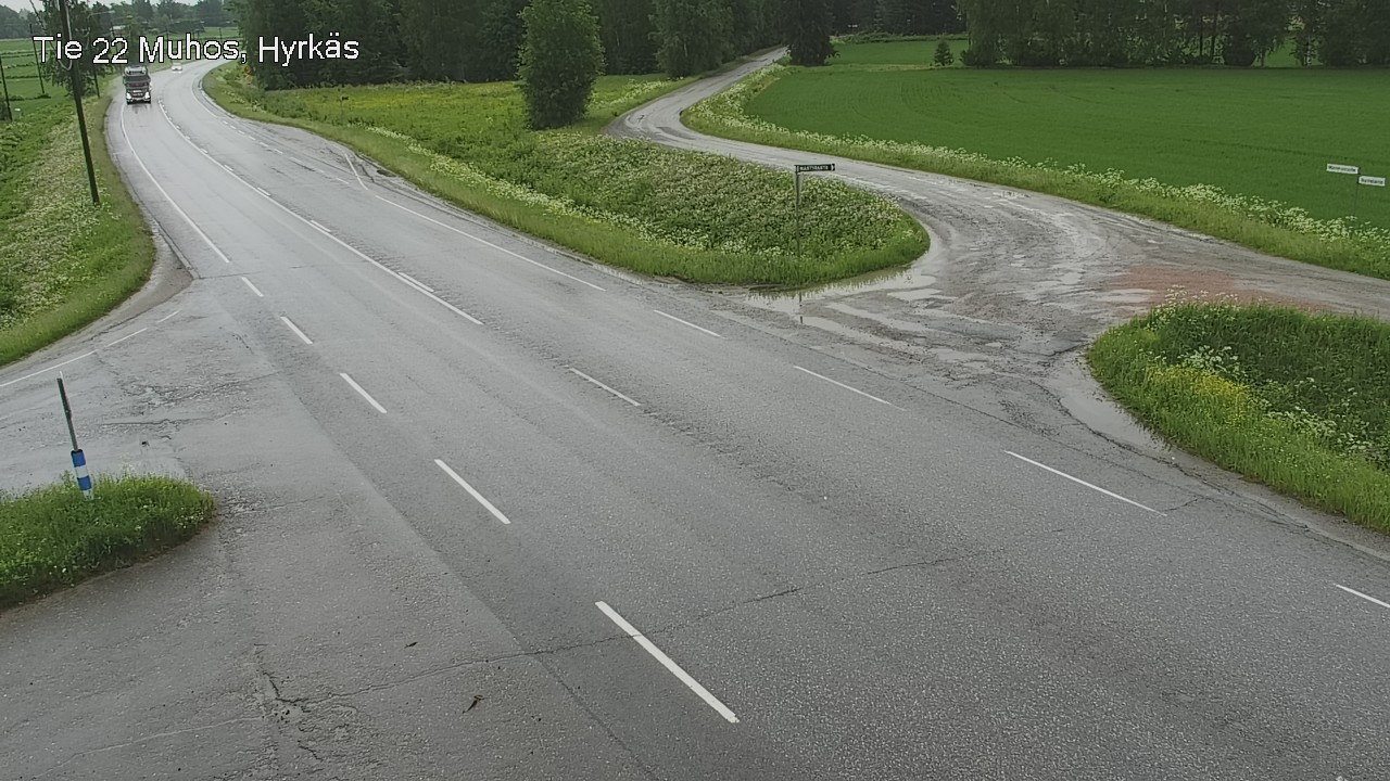 Weather Camera Image Väg 22 Muhos, Hyrkäs, Muhos, Pohjois-Pohjanmaa