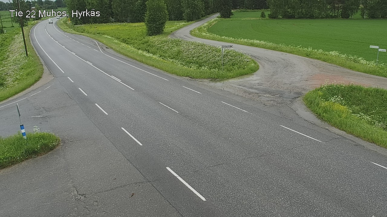 Weather Camera Image Road 22 Muhos, Hyrkäs, Muhos, Pohjois-Pohjanmaa
