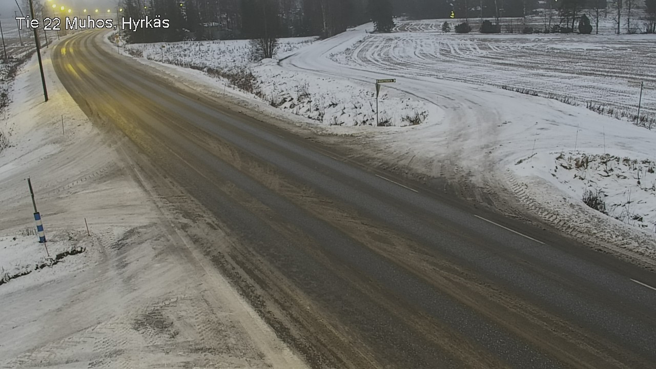 Weather Camera Image Road 22 Muhos, Hyrkäs, Muhos, Pohjois-Pohjanmaa