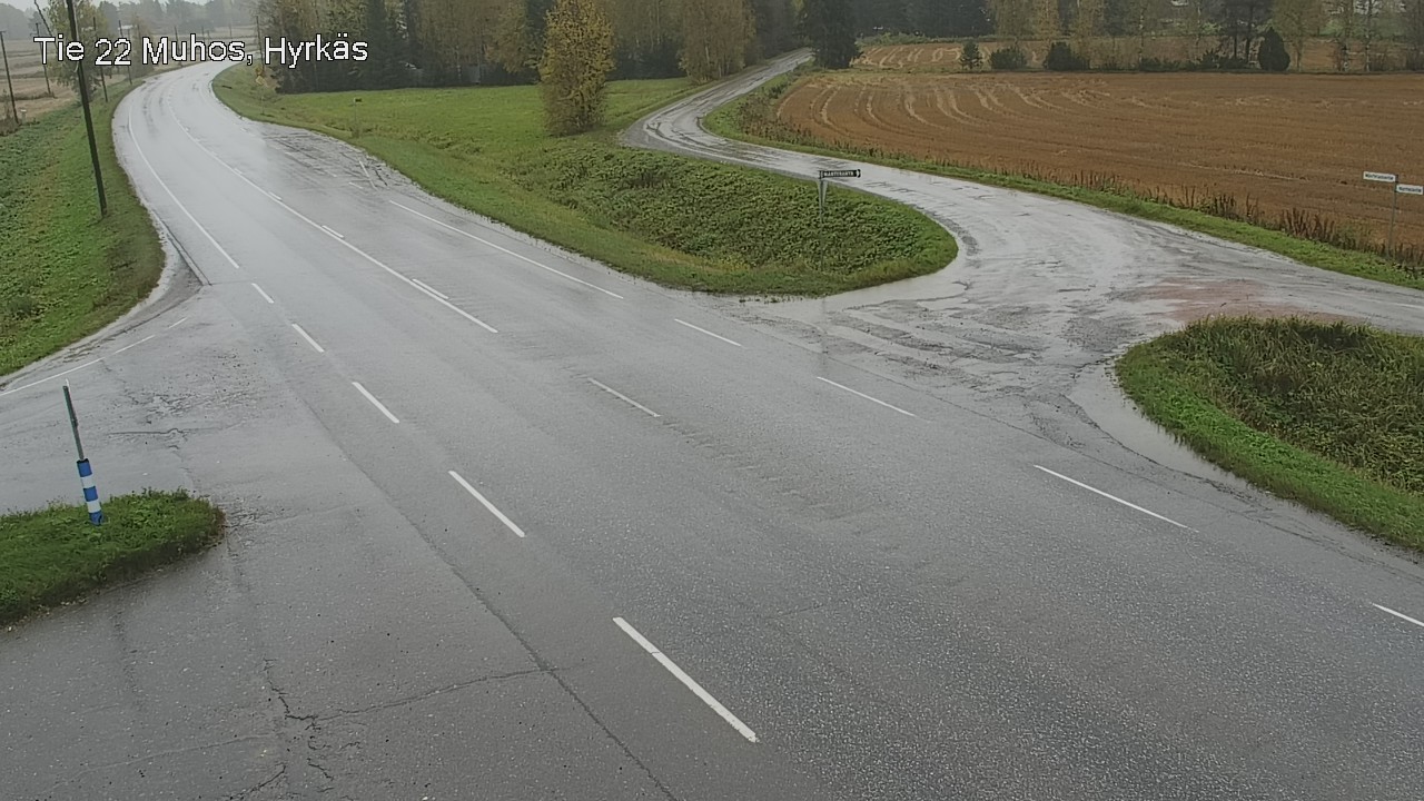 Weather Camera Image Road 22 Muhos, Hyrkäs, Muhos, Pohjois-Pohjanmaa
