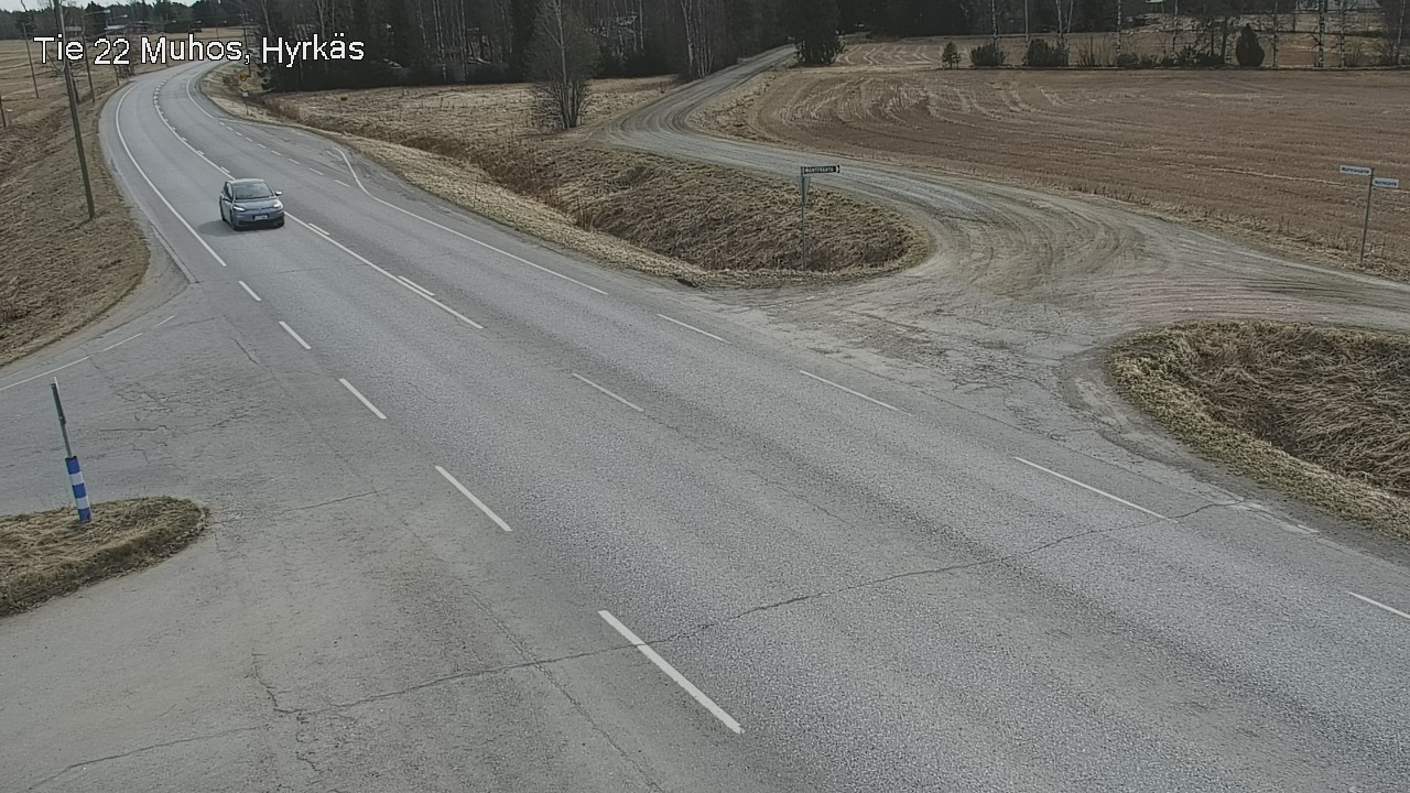 Weather Camera Image Road 22 Muhos, Hyrkäs, Muhos, Pohjois-Pohjanmaa