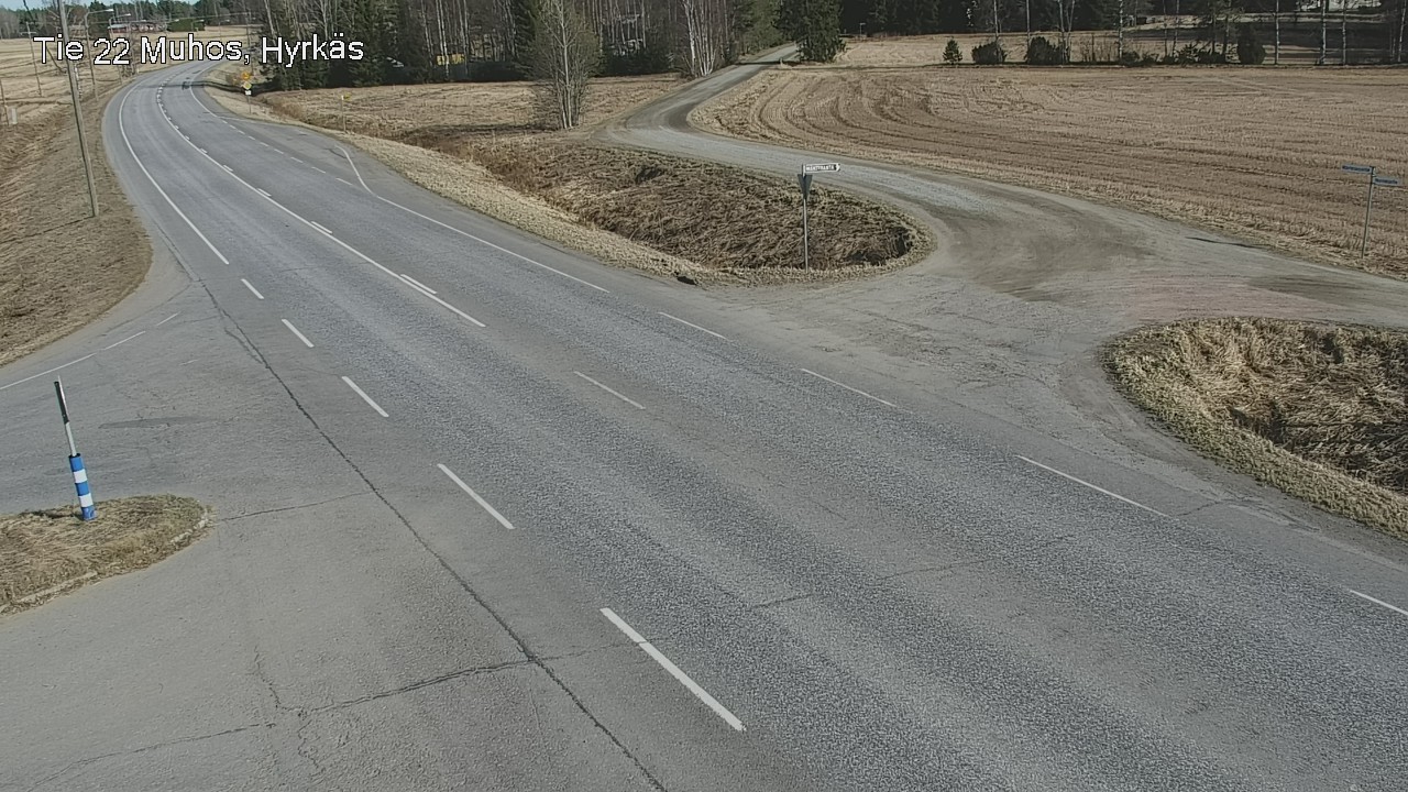 Weather Camera Image Road 22 Muhos, Hyrkäs, Muhos, Pohjois-Pohjanmaa