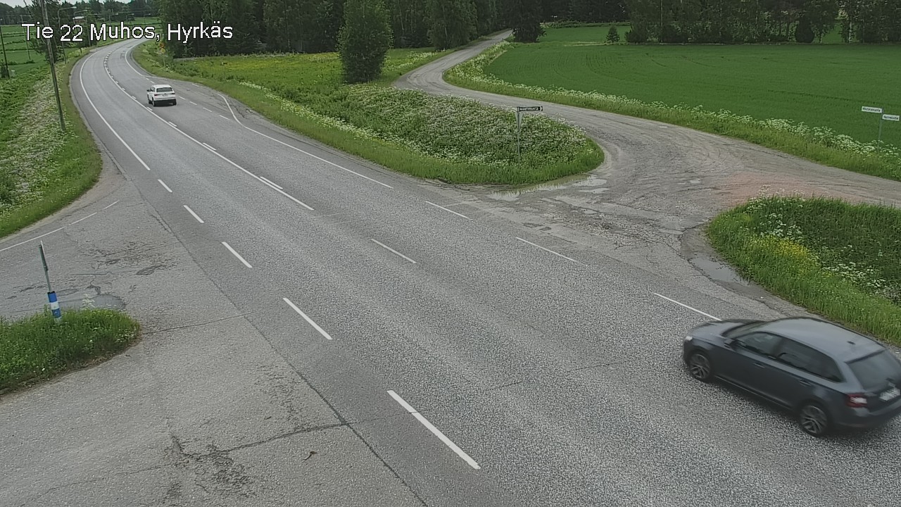 Weather Camera Image Road 22 Muhos, Hyrkäs, Muhos, Pohjois-Pohjanmaa