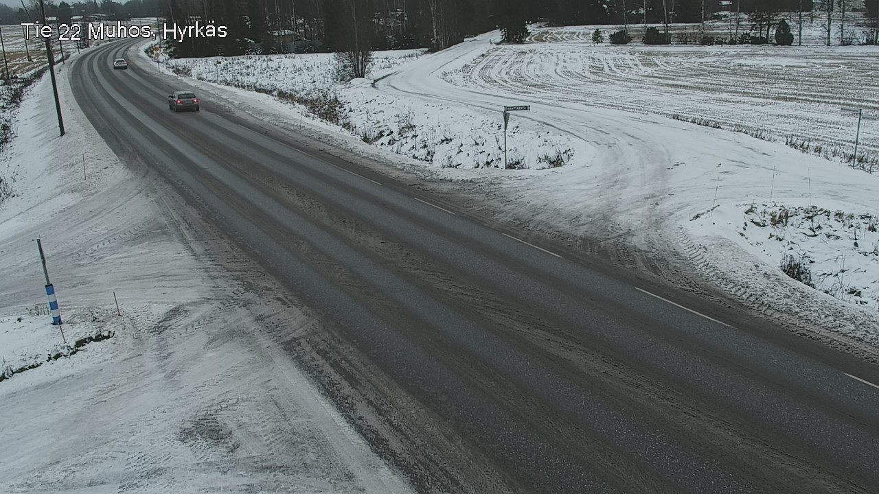Weather Camera Image Road 22 Muhos, Hyrkäs, Muhos, Pohjois-Pohjanmaa