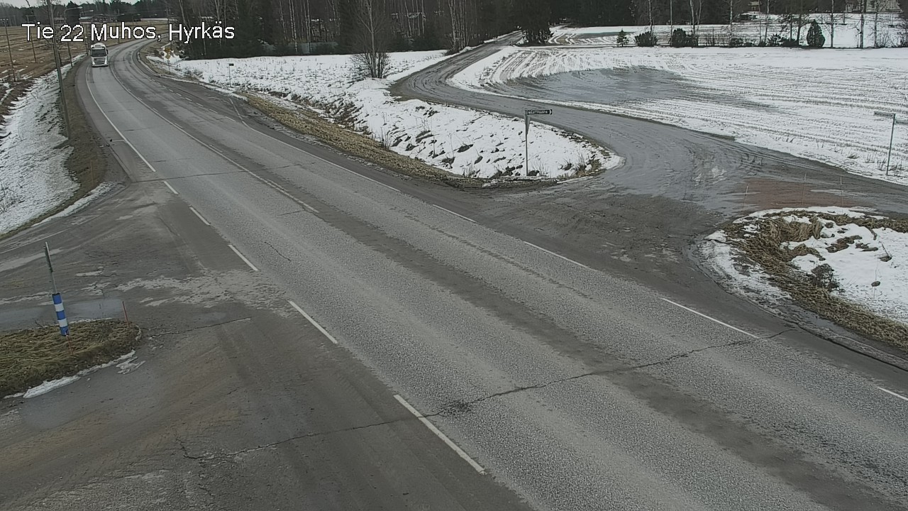 Weather Camera Image Väg 22 Muhos, Hyrkäs, Muhos, Pohjois-Pohjanmaa