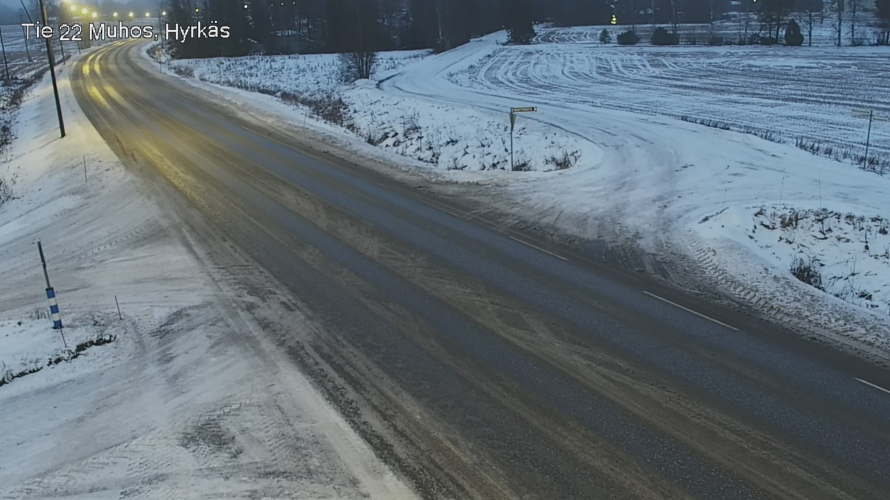 Weather Camera Image Road 22 Muhos, Hyrkäs, Muhos, Pohjois-Pohjanmaa