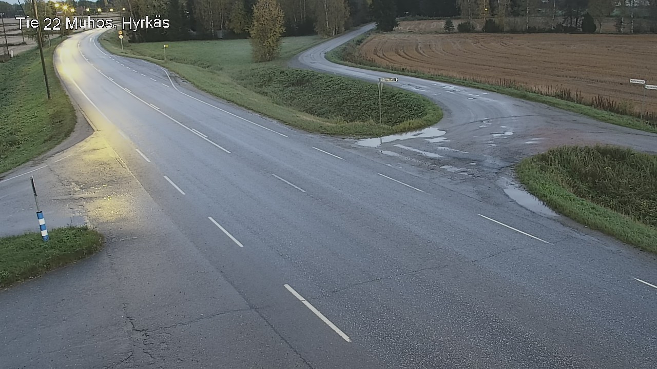 Weather Camera Image Road 22 Muhos, Hyrkäs, Muhos, Pohjois-Pohjanmaa
