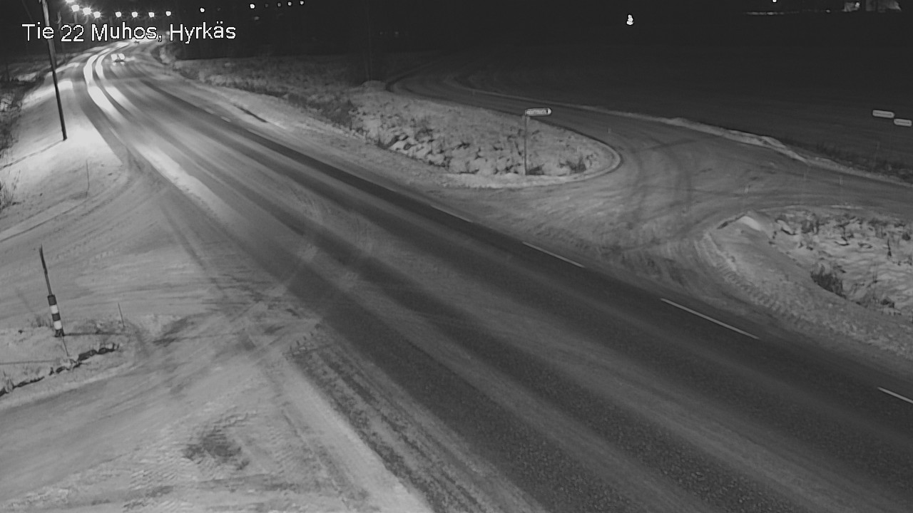 Weather Camera Image Väg 22 Muhos, Hyrkäs, Muhos, Pohjois-Pohjanmaa
