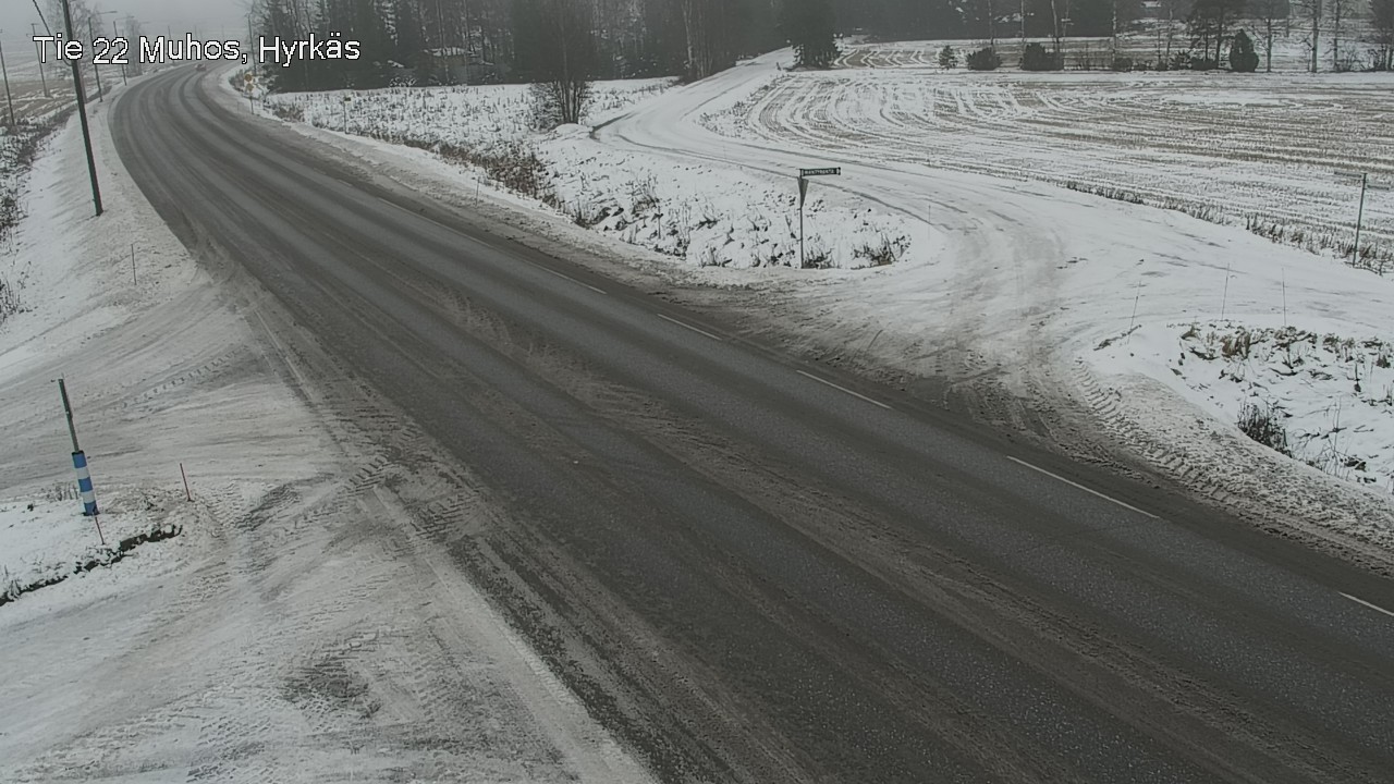 Weather Camera Image Road 22 Muhos, Hyrkäs, Muhos, Pohjois-Pohjanmaa