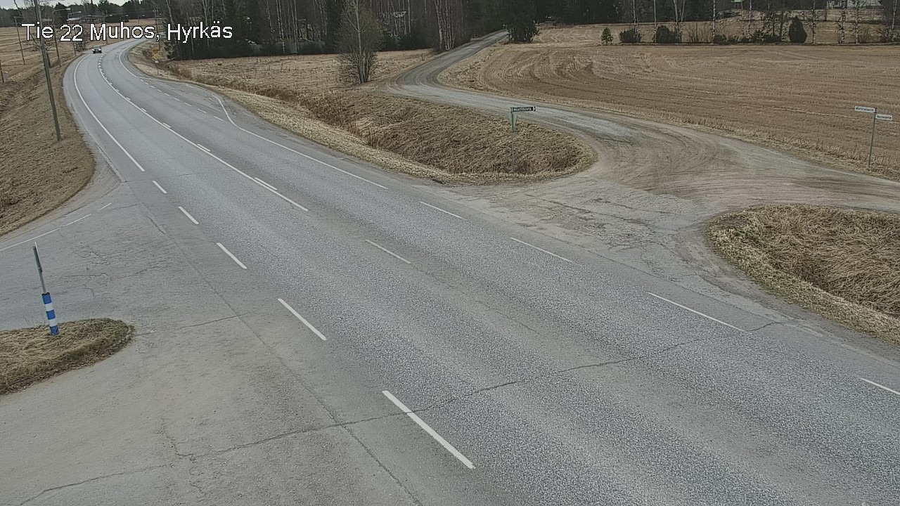 Weather Camera Image Väg 22 Muhos, Hyrkäs, Muhos, Pohjois-Pohjanmaa