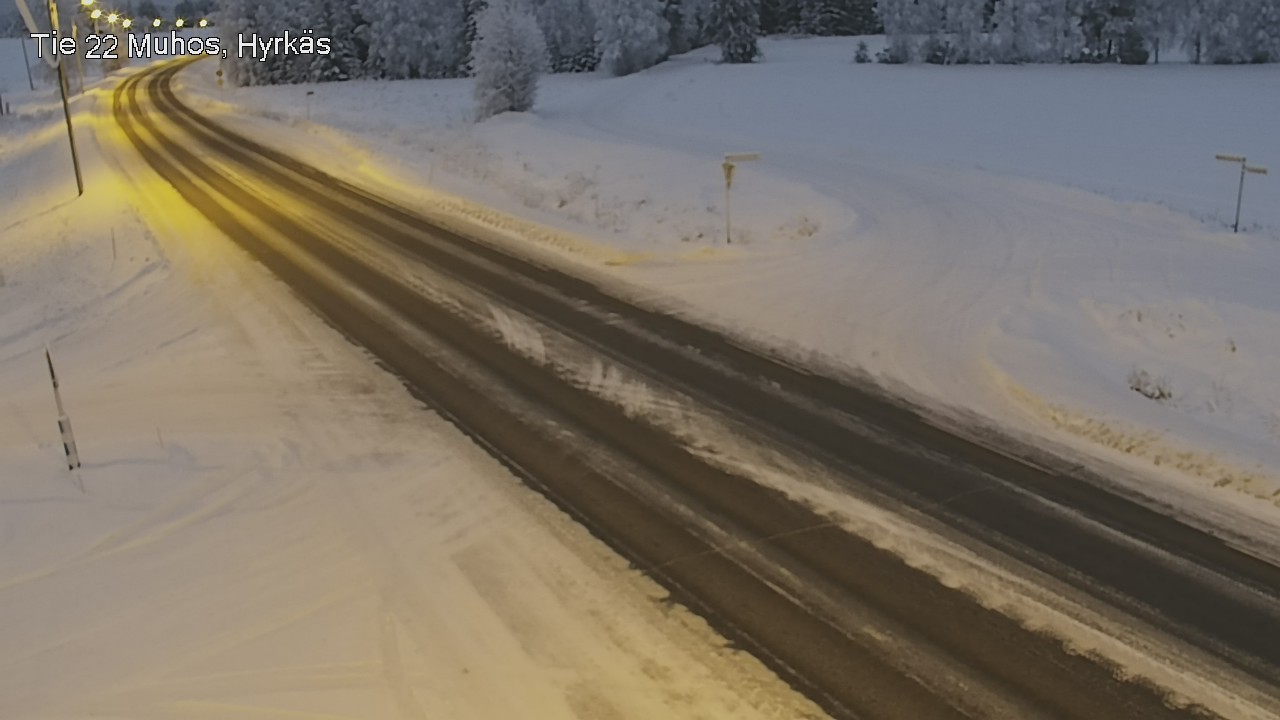 Weather Camera Image Väg 22 Muhos, Hyrkäs, Muhos, Pohjois-Pohjanmaa