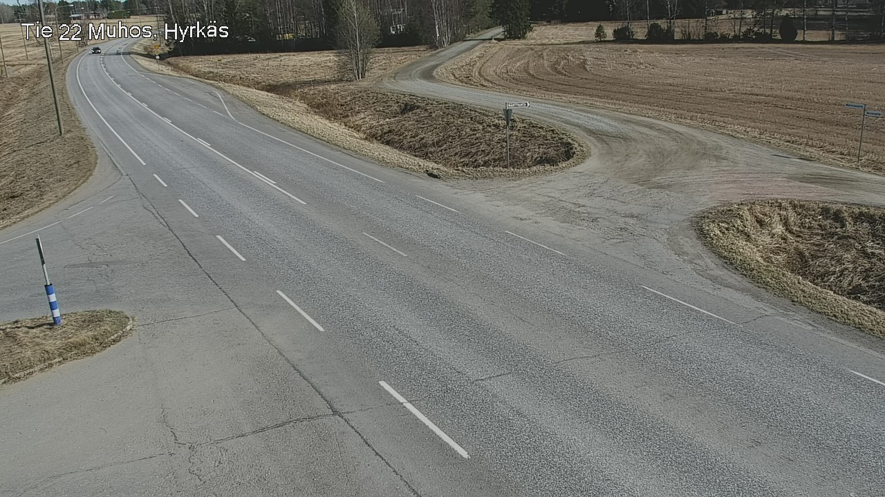 Weather Camera Image Road 22 Muhos, Hyrkäs, Muhos, Pohjois-Pohjanmaa