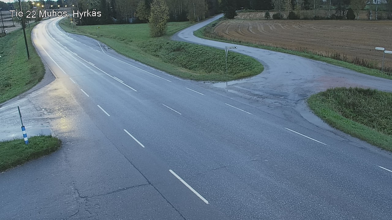 Weather Camera Image Road 22 Muhos, Hyrkäs, Muhos, Pohjois-Pohjanmaa