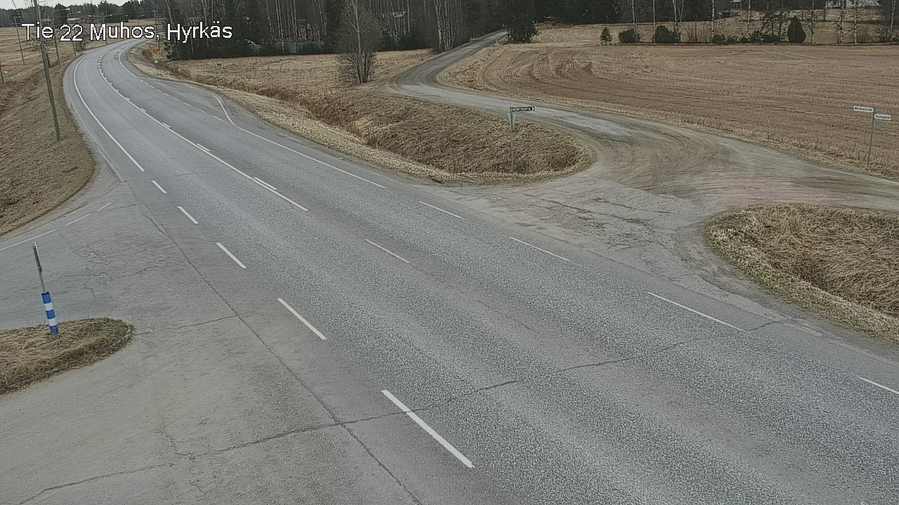 Weather Camera Image Väg 22 Muhos, Hyrkäs, Muhos, Pohjois-Pohjanmaa