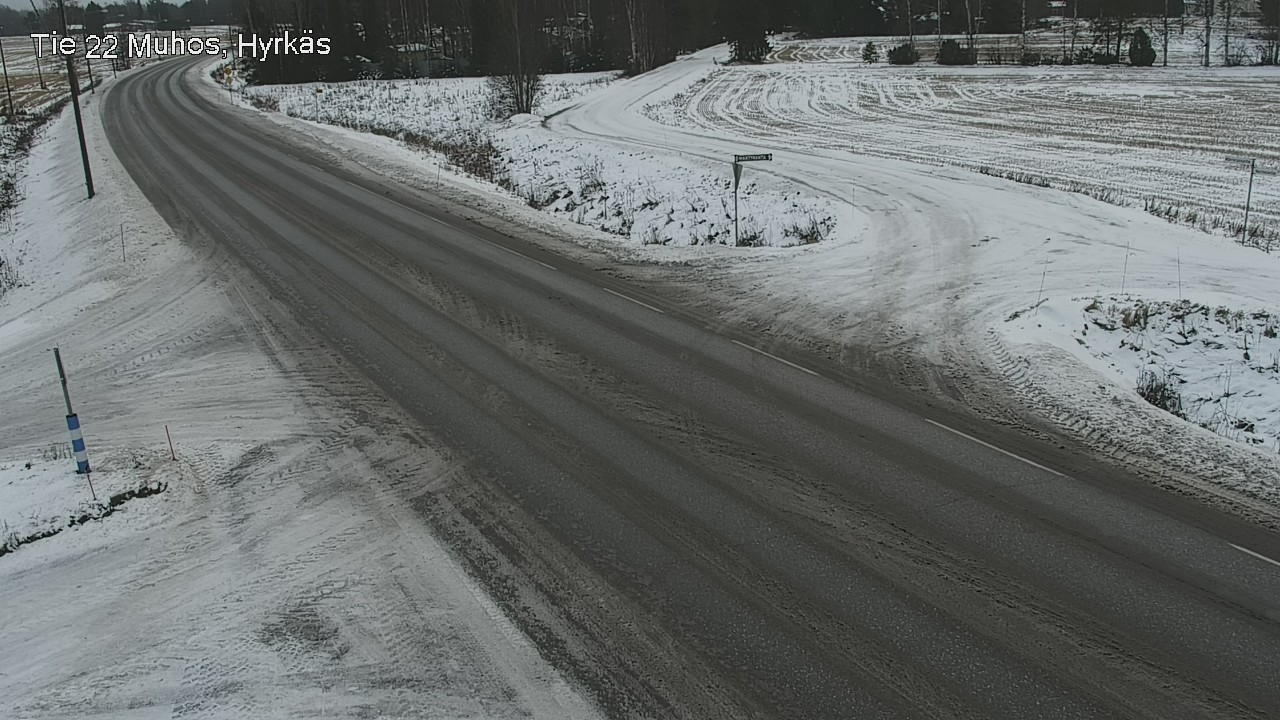 Weather Camera Image Road 22 Muhos, Hyrkäs, Muhos, Pohjois-Pohjanmaa
