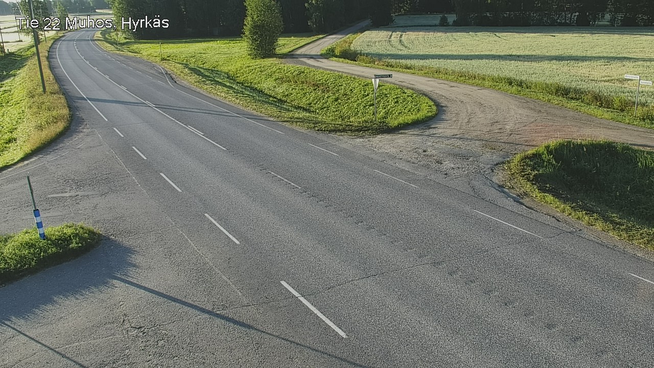 Weather Camera Image Road 22 Muhos, Hyrkäs, Muhos, Pohjois-Pohjanmaa