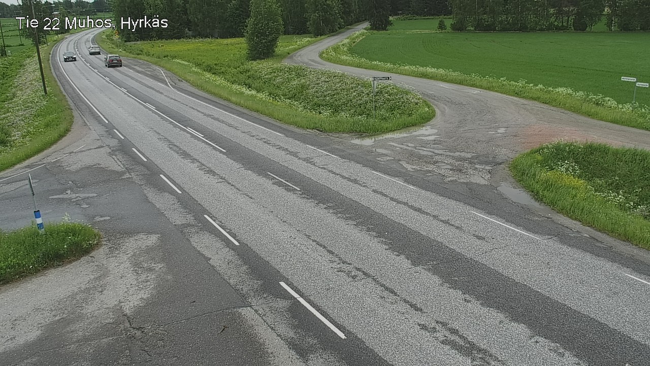 Weather Camera Image Road 22 Muhos, Hyrkäs, Muhos, Pohjois-Pohjanmaa