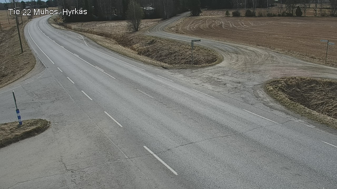Weather Camera Image Väg 22 Muhos, Hyrkäs, Muhos, Pohjois-Pohjanmaa