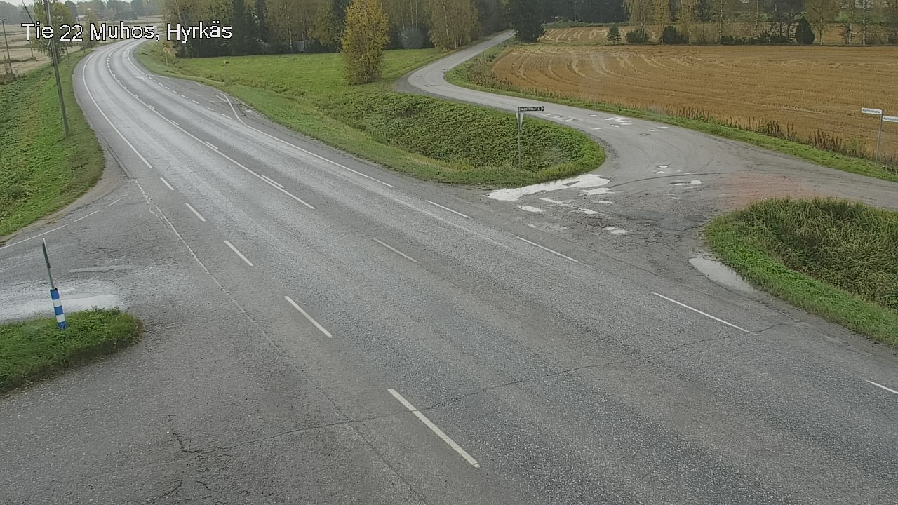 Weather Camera Image Road 22 Muhos, Hyrkäs, Muhos, Pohjois-Pohjanmaa