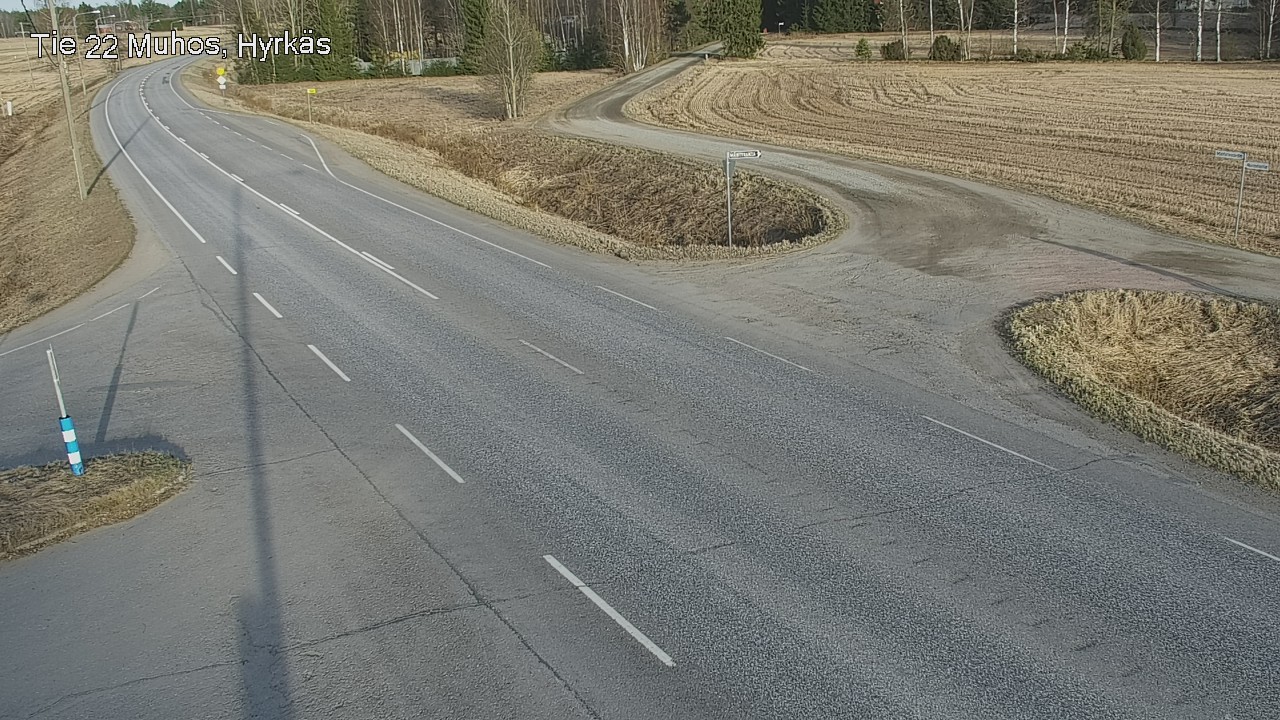 Weather Camera Image Road 22 Muhos, Hyrkäs, Muhos, Pohjois-Pohjanmaa