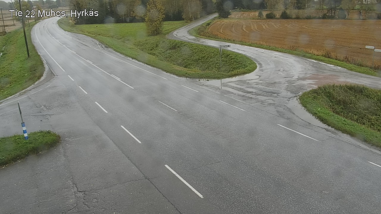 Weather Camera Image Väg 22 Muhos, Hyrkäs, Muhos, Pohjois-Pohjanmaa