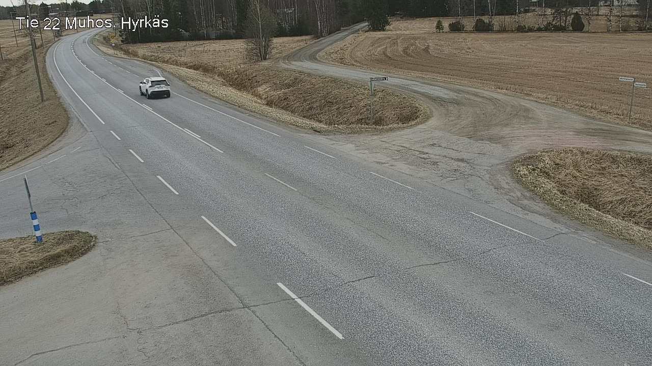 Weather Camera Image Väg 22 Muhos, Hyrkäs, Muhos, Pohjois-Pohjanmaa