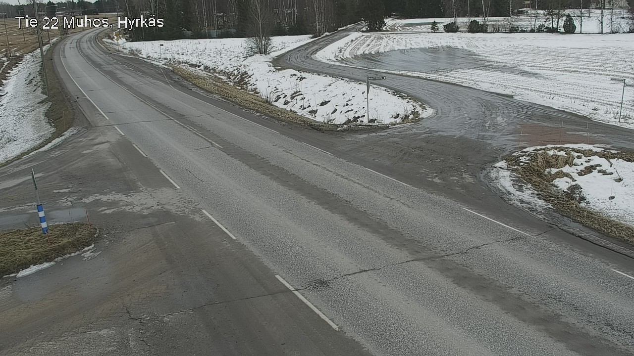 Weather Camera Image Väg 22 Muhos, Hyrkäs, Muhos, Pohjois-Pohjanmaa