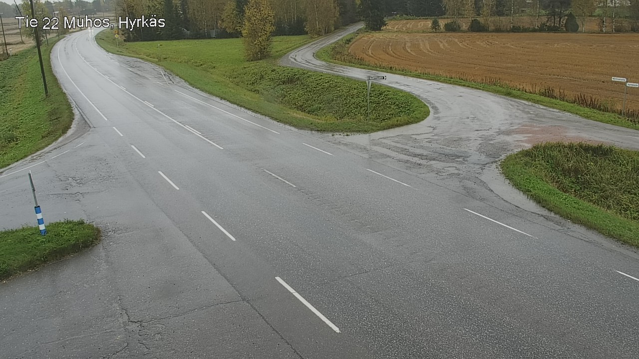 Weather Camera Image Road 22 Muhos, Hyrkäs, Muhos, Pohjois-Pohjanmaa