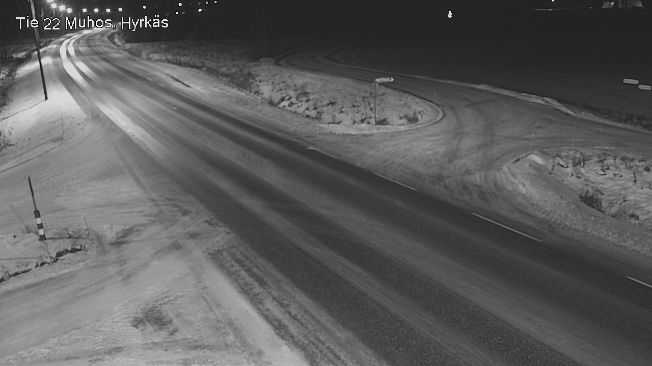 Weather Camera Image Väg 22 Muhos, Hyrkäs, Muhos, Pohjois-Pohjanmaa