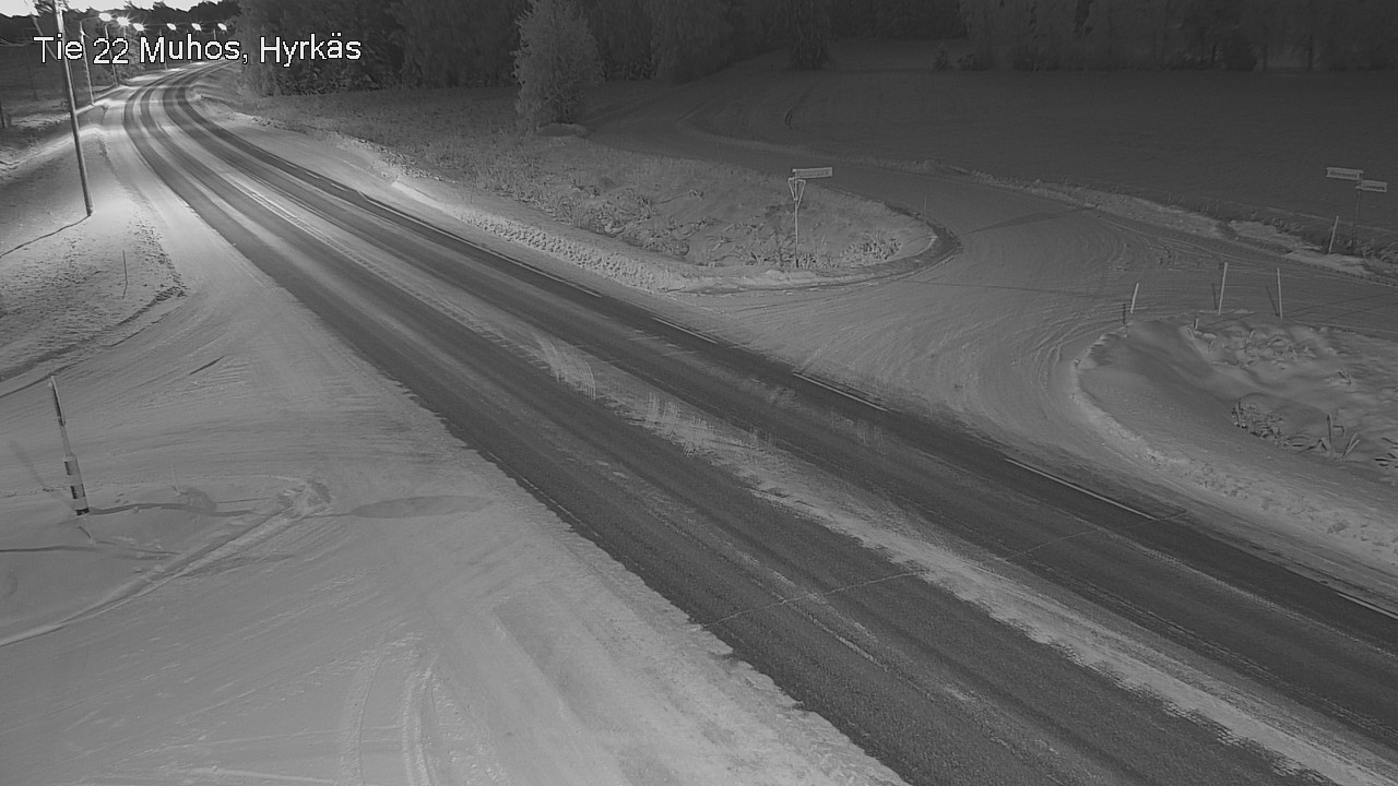 Weather Camera Image Road 22 Muhos, Hyrkäs, Muhos, Pohjois-Pohjanmaa