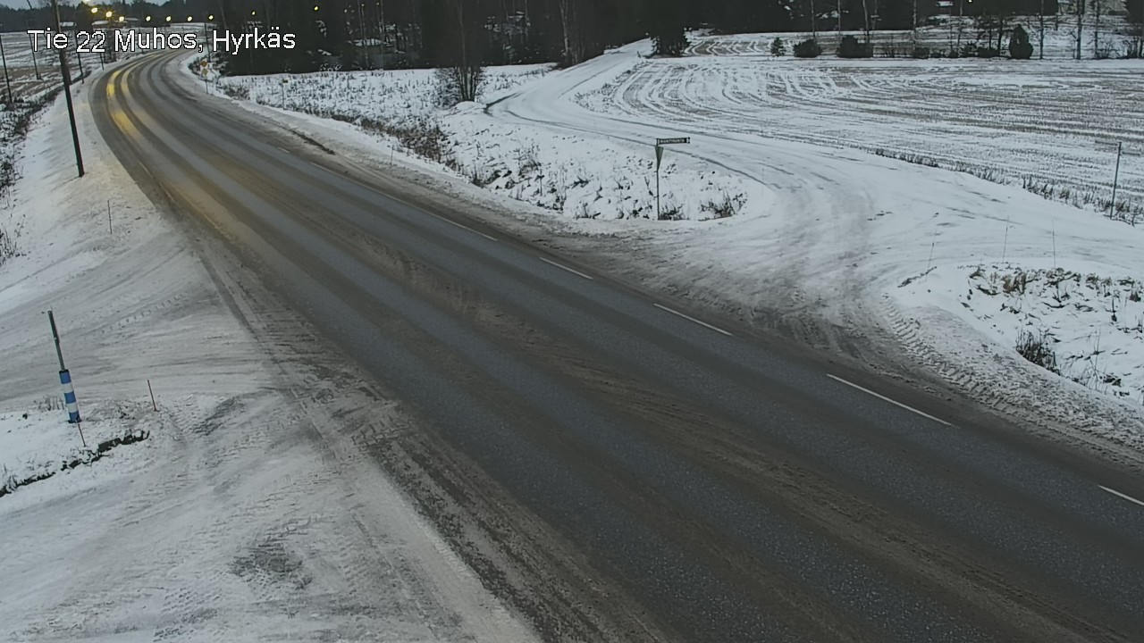 Weather Camera Image Road 22 Muhos, Hyrkäs, Muhos, Pohjois-Pohjanmaa