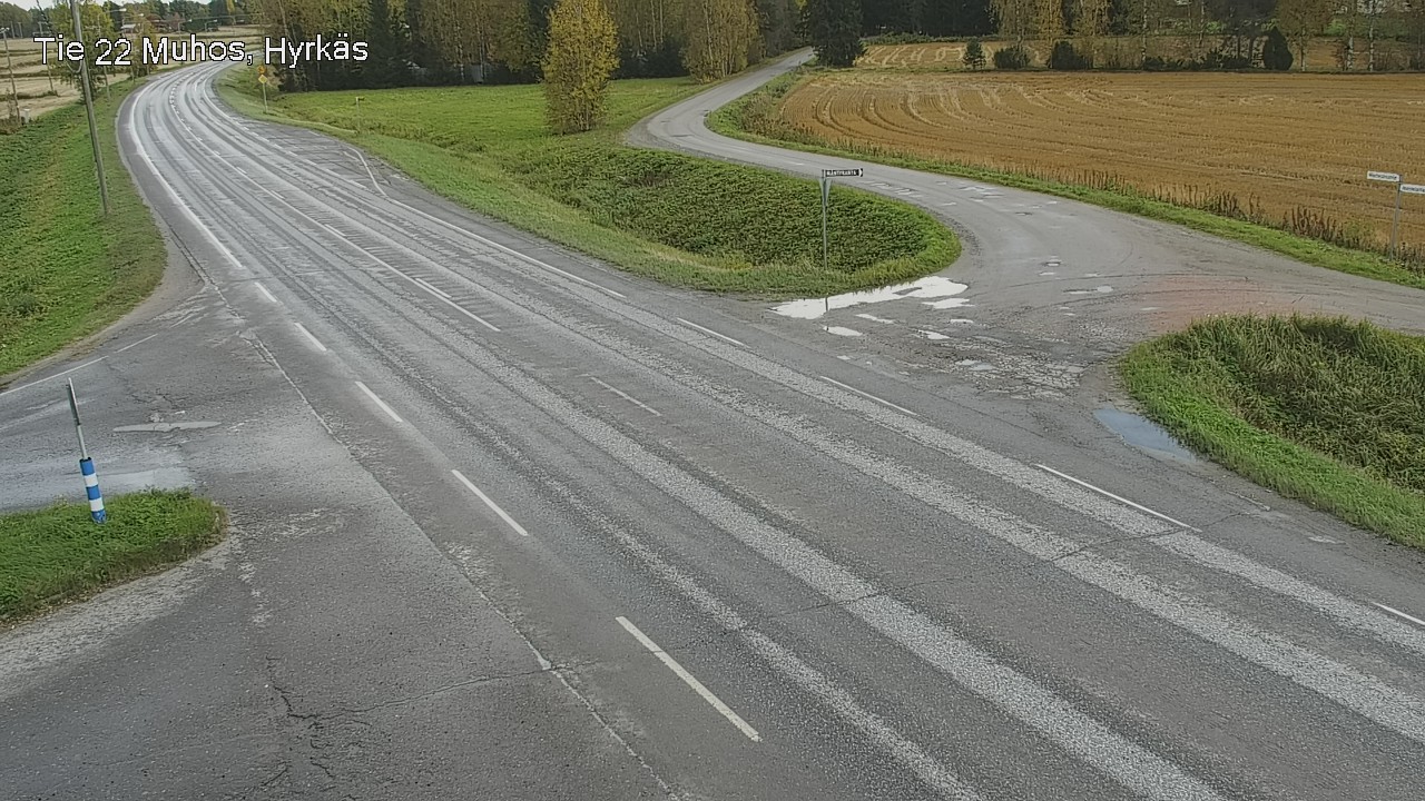 Weather Camera Image Road 22 Muhos, Hyrkäs, Muhos, Pohjois-Pohjanmaa