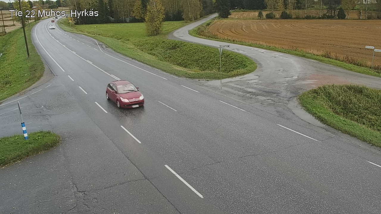 Weather Camera Image Väg 22 Muhos, Hyrkäs, Muhos, Pohjois-Pohjanmaa