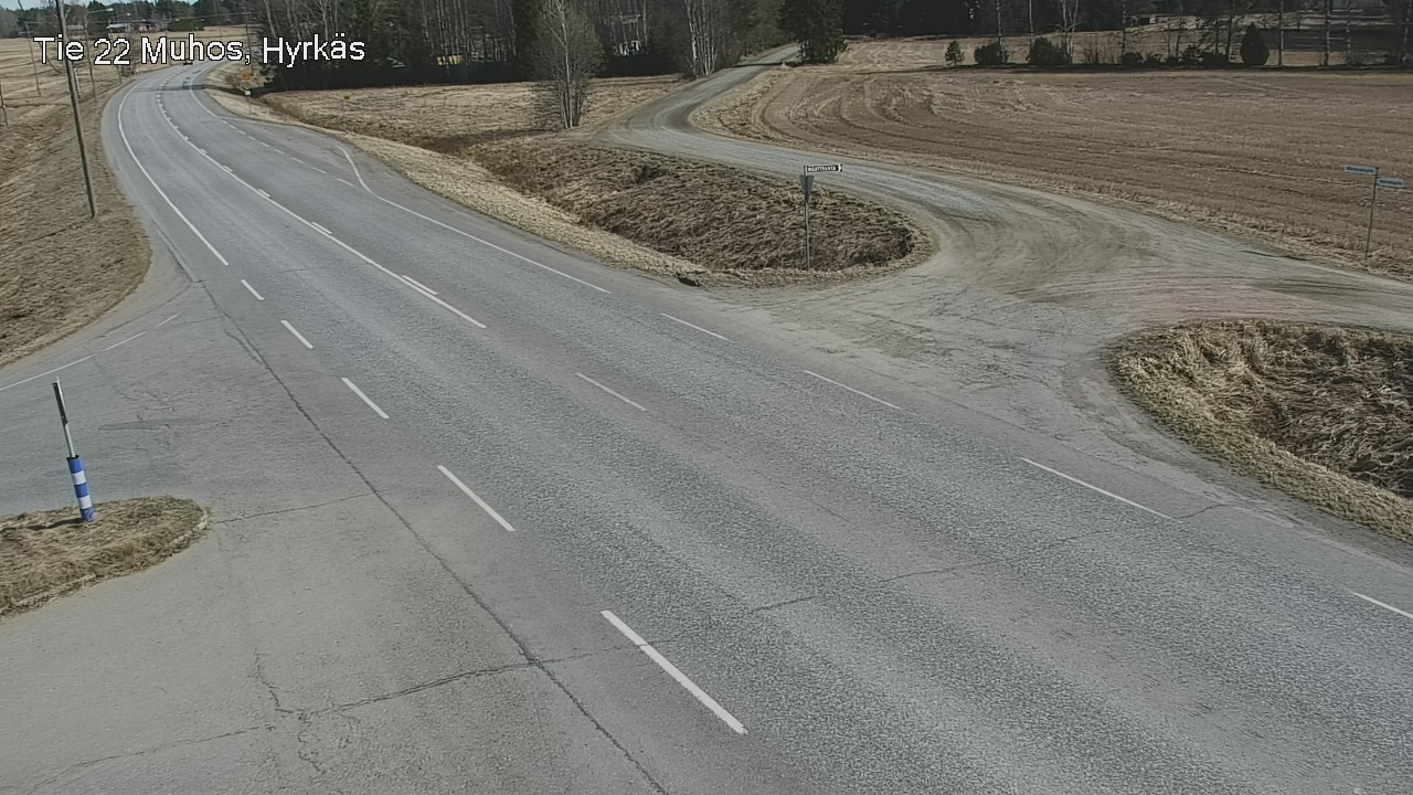 Weather Camera Image Road 22 Muhos, Hyrkäs, Muhos, Pohjois-Pohjanmaa