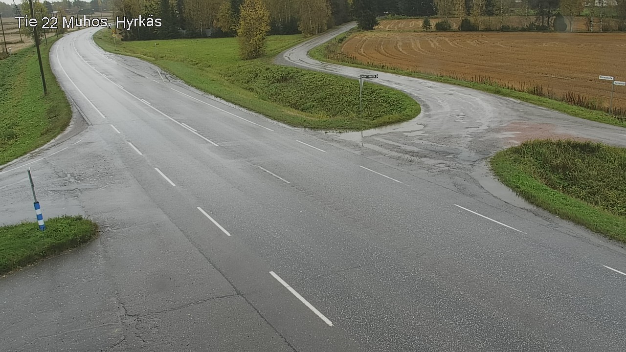 Weather Camera Image Road 22 Muhos, Hyrkäs, Muhos, Pohjois-Pohjanmaa