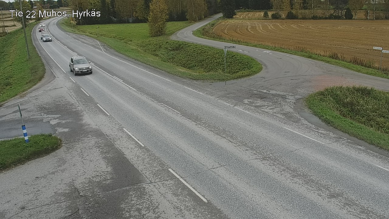 Weather Camera Image Road 22 Muhos, Hyrkäs, Muhos, Pohjois-Pohjanmaa