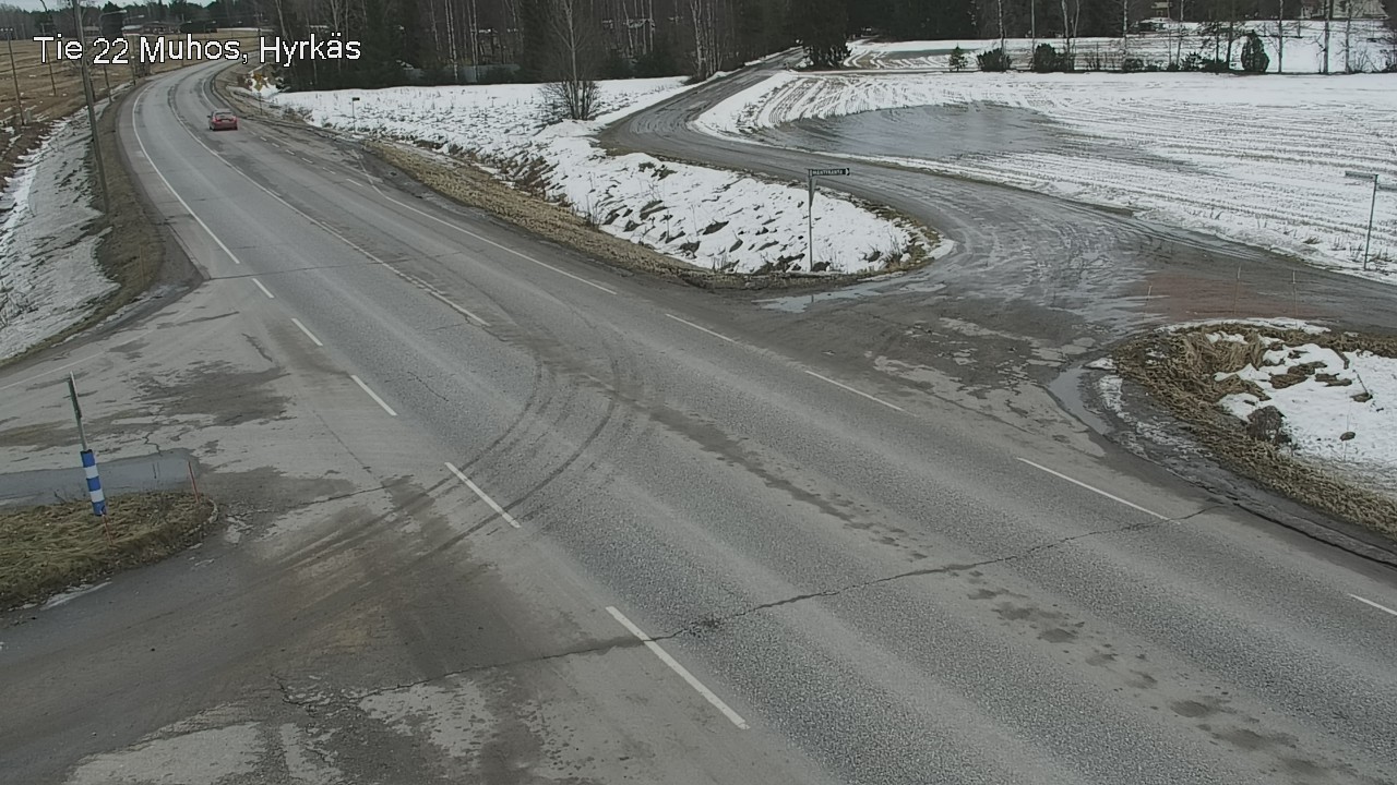 Weather Camera Image Väg 22 Muhos, Hyrkäs, Muhos, Pohjois-Pohjanmaa