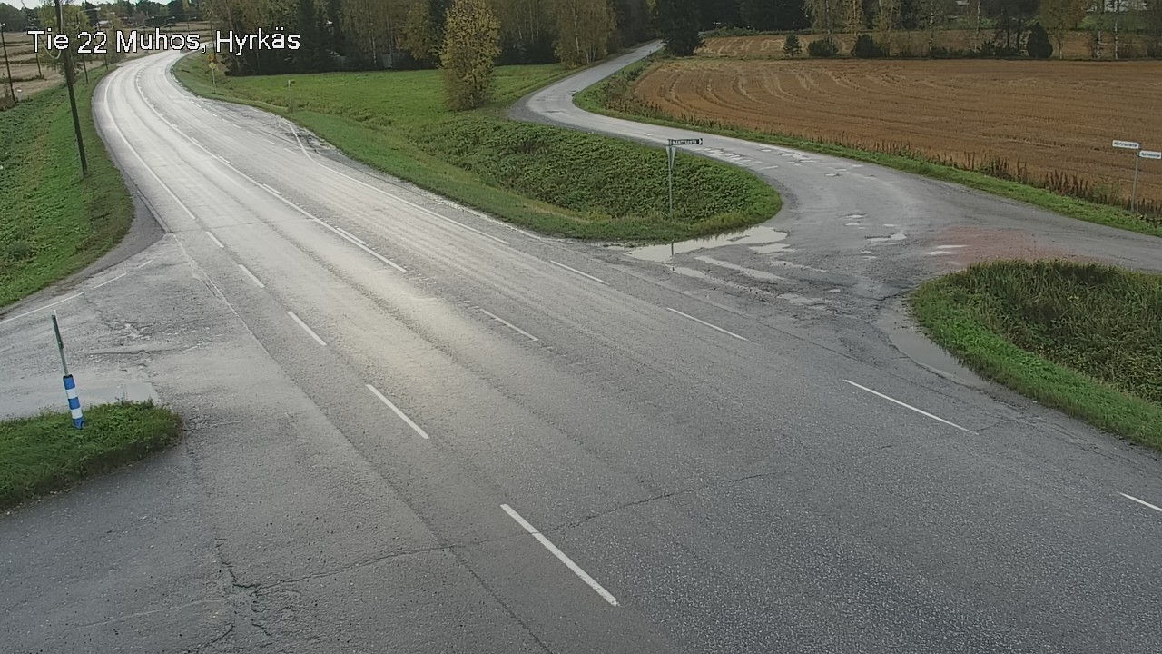 Weather Camera Image Road 22 Muhos, Hyrkäs, Muhos, Pohjois-Pohjanmaa