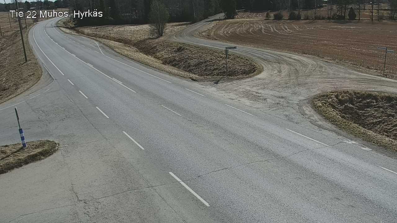 Weather Camera Image Väg 22 Muhos, Hyrkäs, Muhos, Pohjois-Pohjanmaa